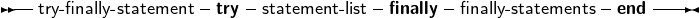 --try-finally-statement -try -statement- list- finally -finally- statements-end ----
     