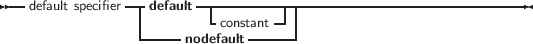 --default specifier--default------------------------------------------
                |        -constant-| |
                ------nodefault ------
     